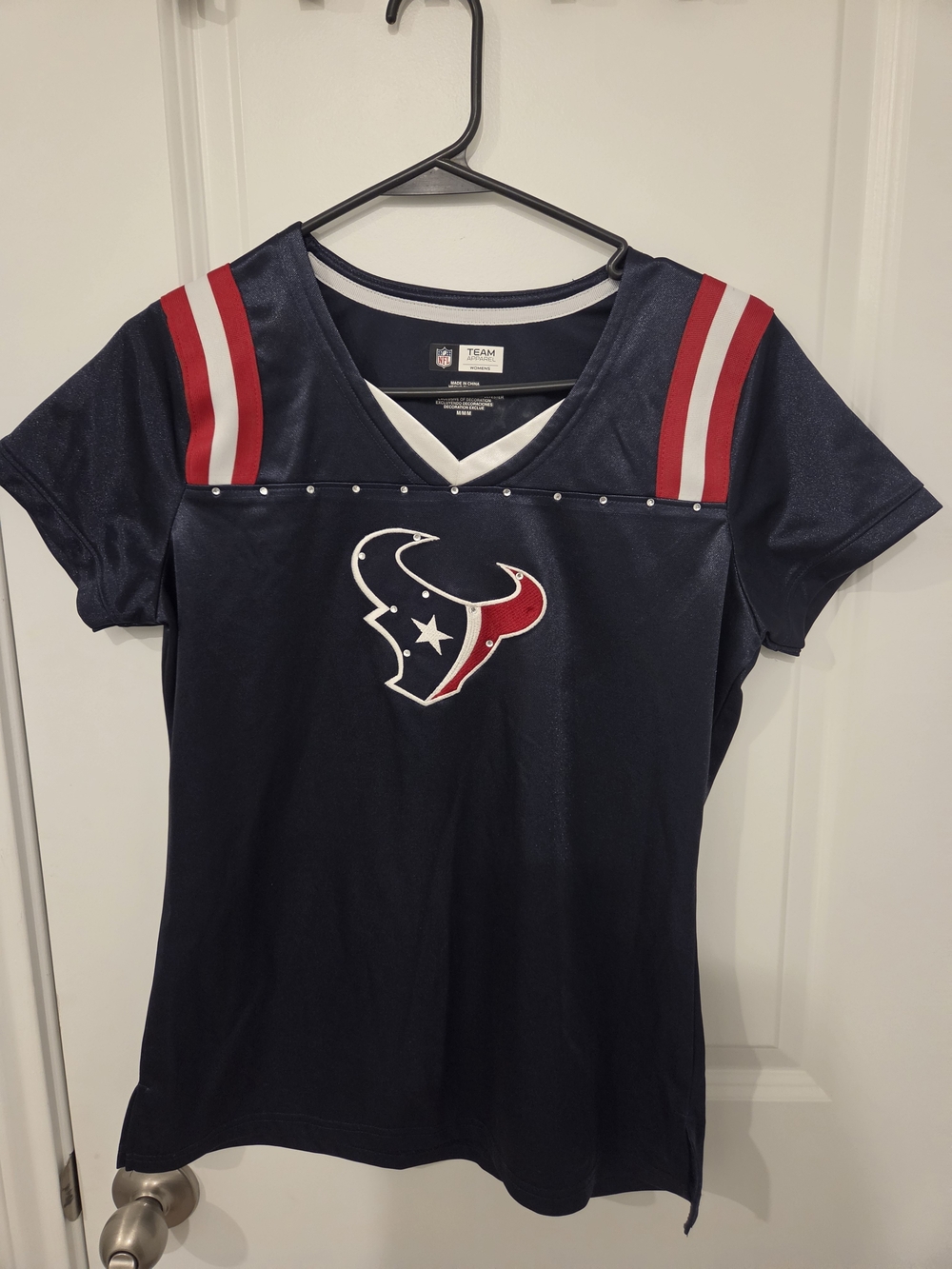 Women's Navy Houston Texans NFL Fan Jersey Top
